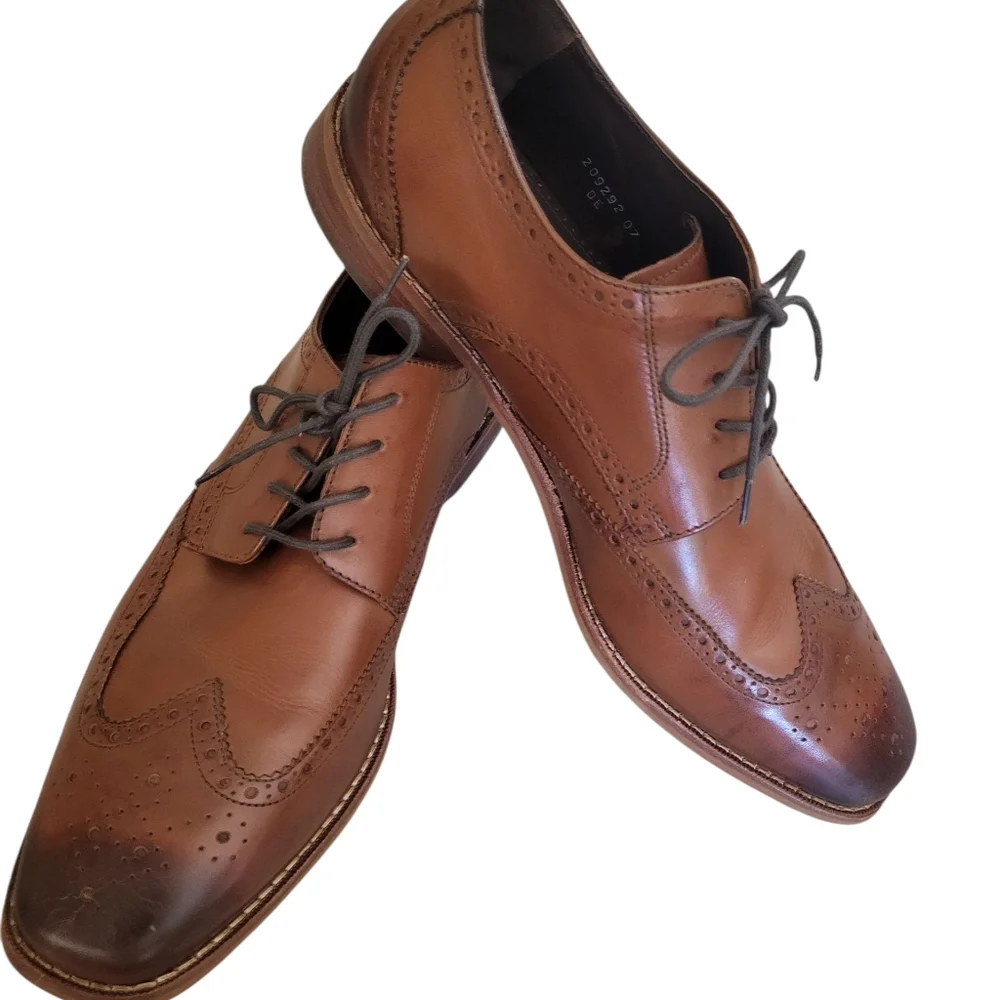 Florsheim Brown Leather Oxfords Classic Castellano Design - 11 1/2